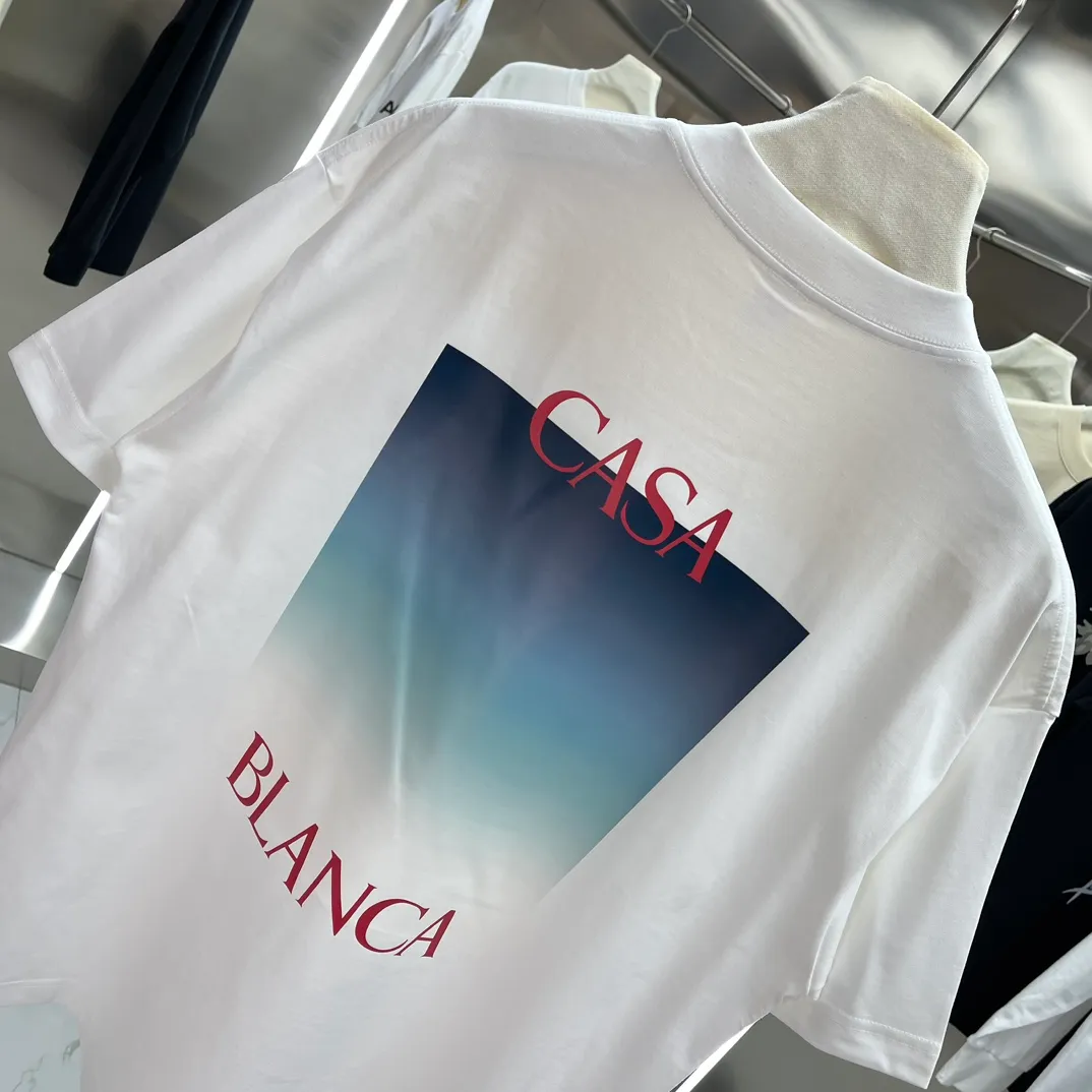 Casablanca Classic Series T ， ， 。 ， Classic ， In Stock ！ ：White Black Size：S M L XL XXL